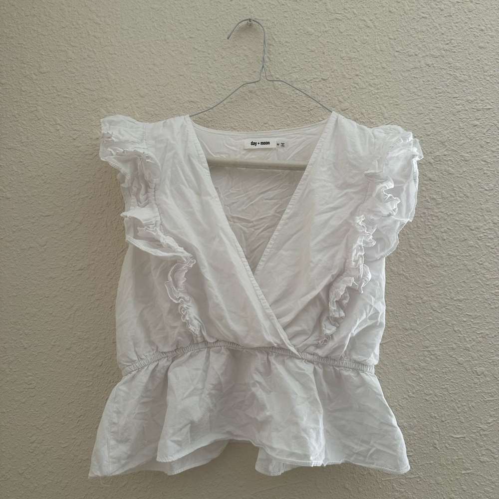 Day + Moon White Top